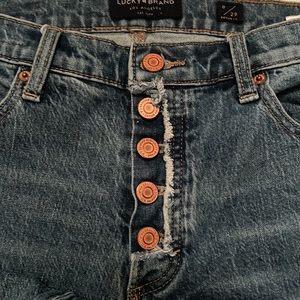Lucky Brand Sz 8/29 Mid-Rise Straight Leg jeans with button fly in medium wash